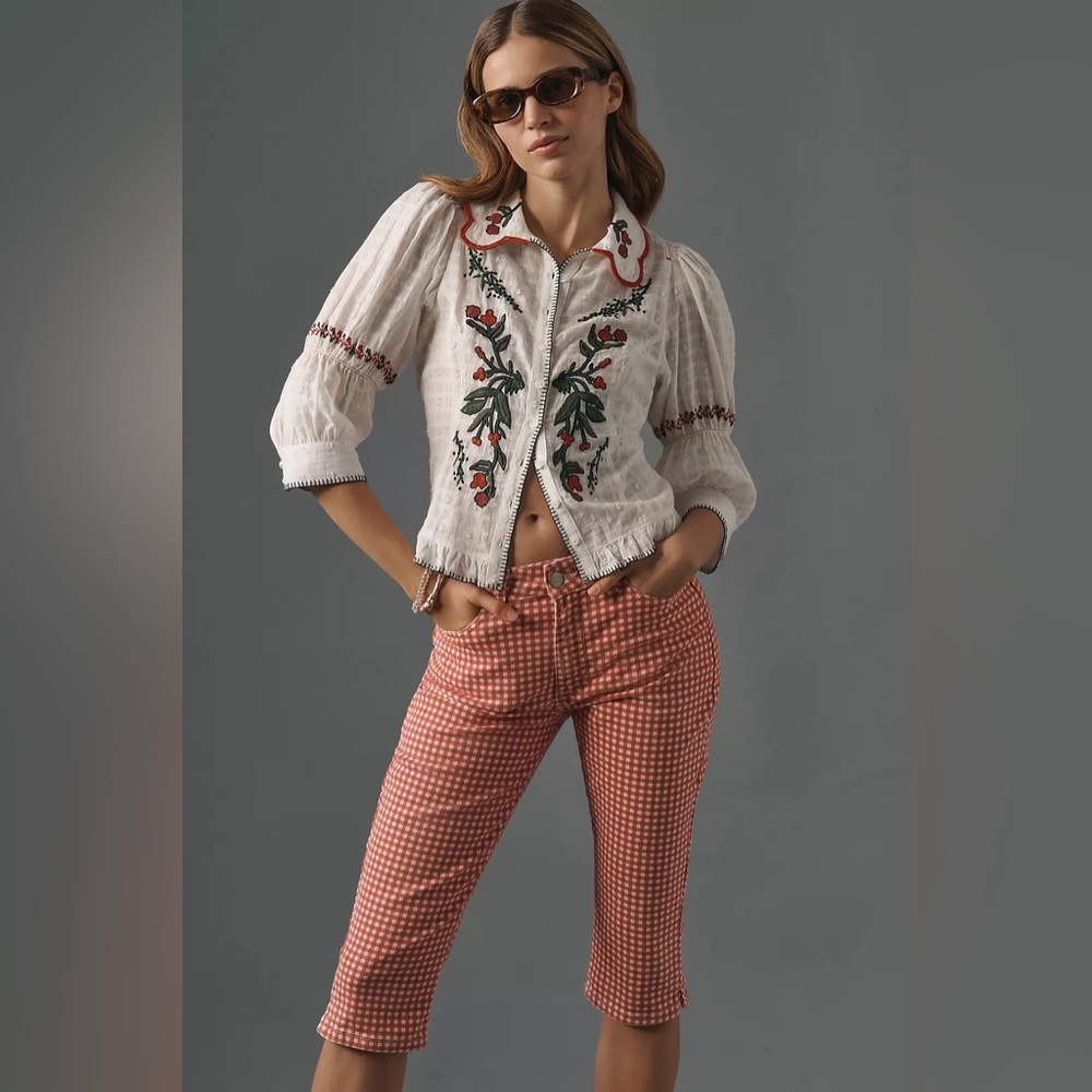 NWT Damson Madder Gingham Capri Jeans UK 6 / US 2 - Picture 5 of 15